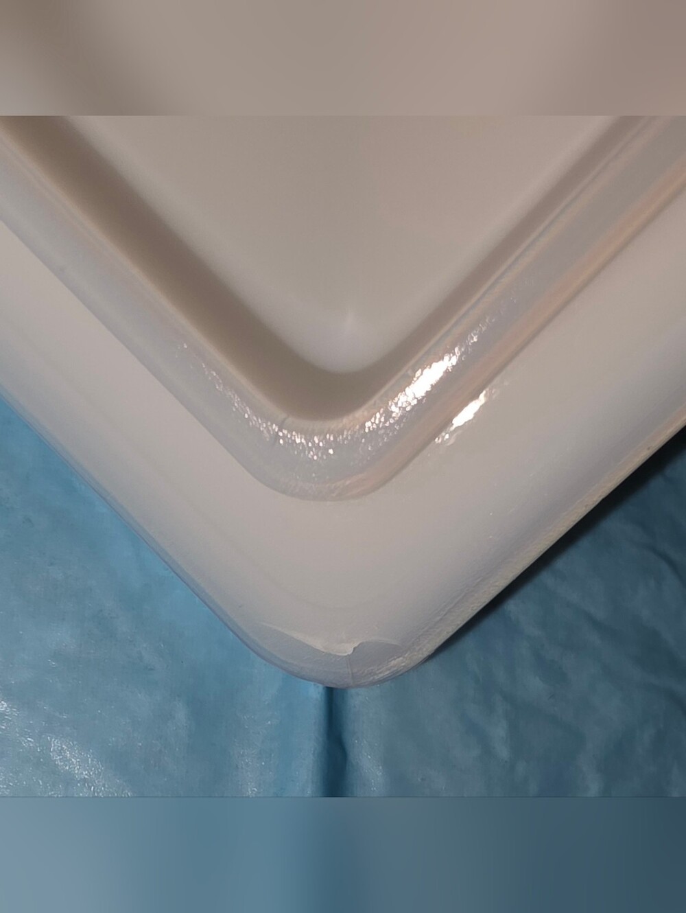 Westmoreland Milk Glass Pedestal Square Candy Box "Old Quilt" Pattern - Picture 4 of 11
